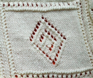 corner lacy diamond square alphabet babies shawl knitsrus