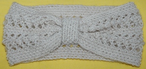 Lace & moss stitch matching headband, knitsrus, knitting pattern